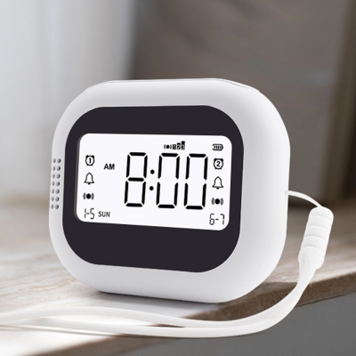 LCD HTN screen display time and week mini vibrating clock for travelers