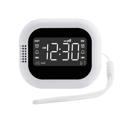 Bluetooth sync time with LCD display portable travel vibration alarm clock for heavy sleepers