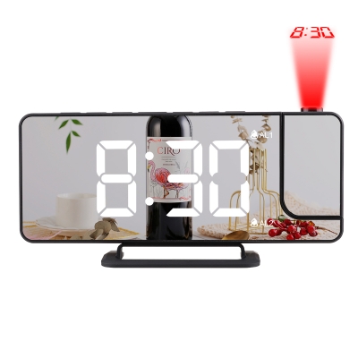 Led projection alarm clock thermometer weather display for bedroom