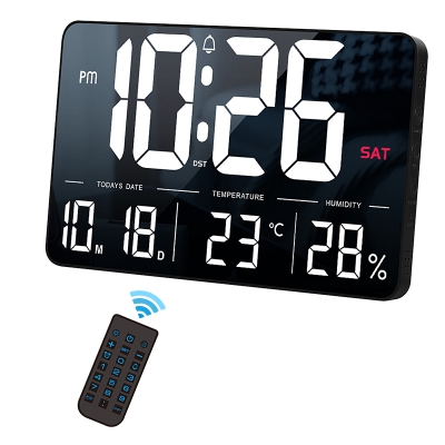 13.1 inch large LED wall clock with night mode digital wall clock for living room