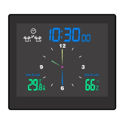 5 inch bathroom wall clock color display IP65 Waterproof Clock Timer Sucker Wall